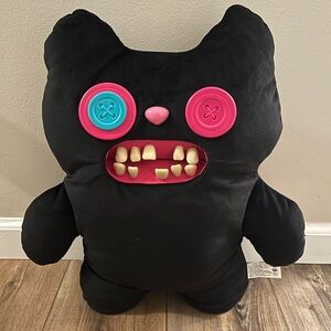 New Fuggler BIG FUGGs XL Plush 18" Black Funny Ugly Monster Button Eyes 18”